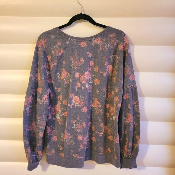 Knox Rose Puff (Balloon) Sleeve Flowered Sweatshirt - Picture 9 of 10